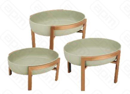Чаша ORION GREEN с подставкой Rose Gold h21345282см ORBEGR-02M