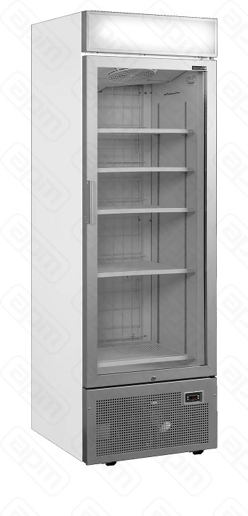 ШКАФ МОРОЗСО СТЕКЛОМ TEFCOLD UFSC1450GCP NF SILVER